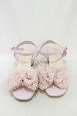 画像1: axes femme POETIQUE / レースリボンサンダル L(24.5cm) ピンク H-26-09-28-1014-AX-SH-YZ-ZH (1)
