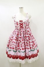 画像1: Angelic Pretty / Cherry Jam Labelジャンパースカート  ピンク H-26-09-28-1070-AP-OP-NS-ZH (1)