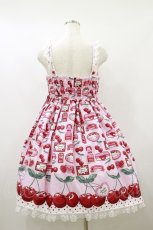 画像2: Angelic Pretty / Cherry Jam Labelジャンパースカート  ピンク H-26-09-28-1070-AP-OP-NS-ZH (2)
