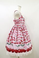 画像3: Angelic Pretty / Cherry Jam Labelジャンパースカート  ピンク H-26-09-28-1070-AP-OP-NS-ZH (3)