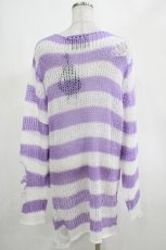 画像3: KILL STAR / Viola Knit Sweater M ホワイト×パープル H-26-09-28-1077-SL-TO-KB-ZH (3)