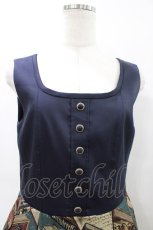 画像4: Jane Marple / フェアリーテイルBOOKビスチェドレス Free ブルーグレイ×ネイビー H-26-09-28-1080-JM-OP-KB-ZH (4)