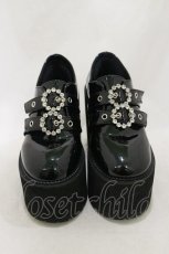 画像1: Bubbles / ダブルバックル厚底シューズ 36(22.5-23.0cm) ブラック H-26-09-28-1017-CA-SH-YZ-ZH (1)