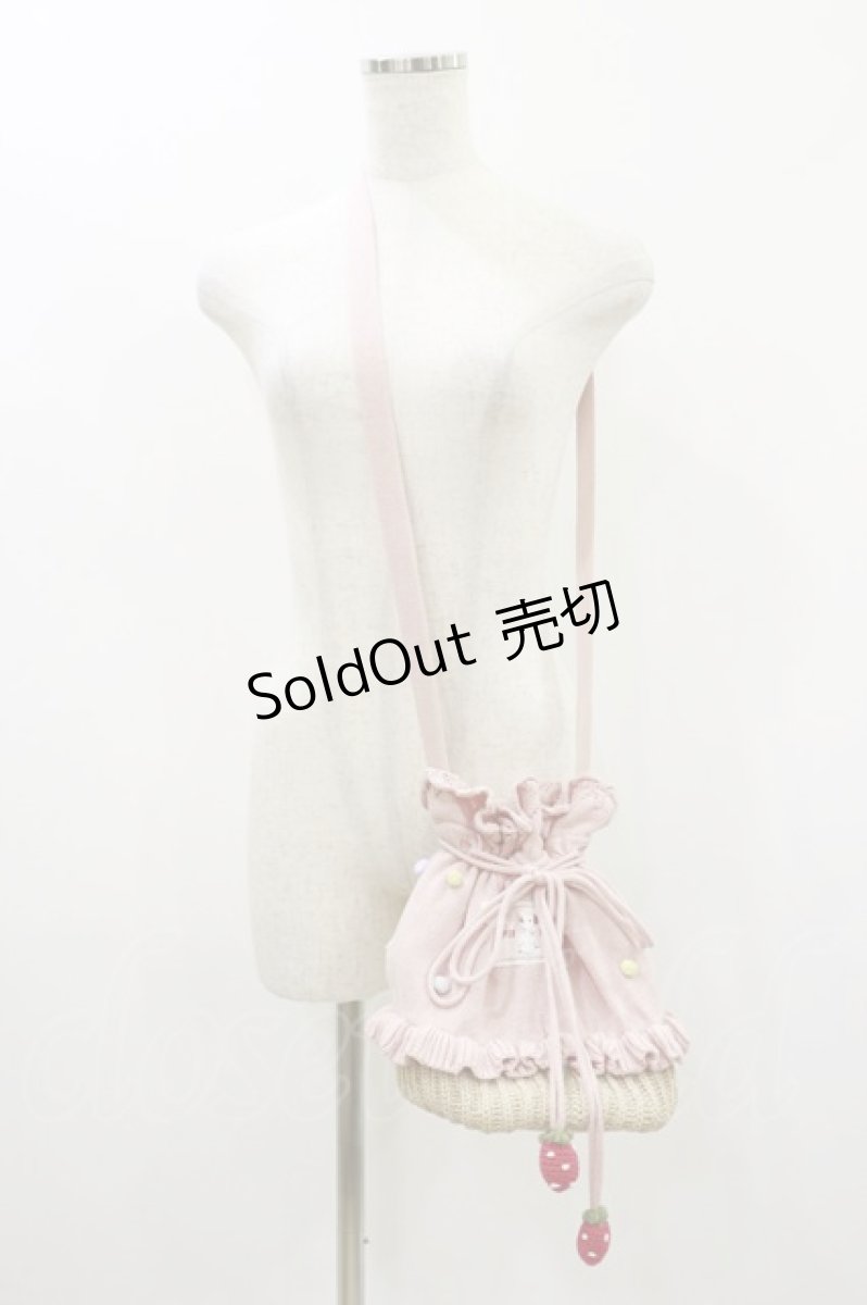 画像1: PINK HOUSE / スイーツスプリングバニーニットショルダーバッグ  ピンク H-26-09-28-1018-LO-BG-SA-ZH (1)