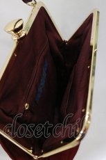 画像2: an another angelus / カメオローズ刺繍スクエアがま口バッグ 高さ26.5cm幅24cmマチ6.5cm持ち手41cm BORDEAUX H-26-09-28-1028-CA-BG-NS-ZH (2)