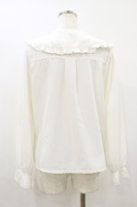 画像2: axes femme POETIQUE / ハート釦丸襟ブラウス M 白 H-26-09-28-1033-AX-BL-NS-ZH (2)