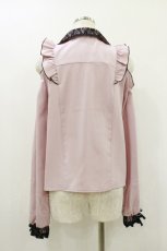 画像2: DearMyLove / レース重ねオフショルフリルブラウス M ピンク H-26-09-28-1038-EL-BL-YZ-ZH (2)