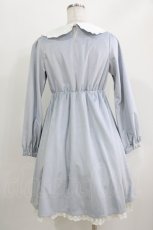 画像3: axes femme kawaii / ローズ刺繍ワンピース M サックス H-26-09-28-060-AX-OP-NS-ZH (3)