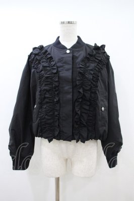 Preview of Front frill padding jacket ジャケット Free ブラック