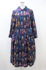 画像1: Jane Marple / Little tassel dollsのDayドレス M ブルーグレイ H-26-09-28-017-JM-OP-KB-ZH (1)