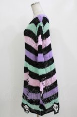 画像2: KILL STAR / Pastel Punk Knit Sweater M 黒×ピンク×パープル×ミント H-26-09-29-026-PU-TO-KB-ZH (2)