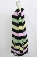 画像2: KILL STAR / Liqorice Knit Sweater S 黒×ピンク×ミント×イエロー H-26-09-29-029-PU-TO-KB-ZH (2)