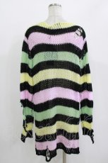 画像3: KILL STAR / Liqorice Knit Sweater S 黒×ピンク×ミント×イエロー H-26-09-29-029-PU-TO-KB-ZH (3)