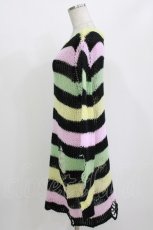 画像2: KILL STAR / Liqorice Knit Sweater S 黒×ピンク×ミント×イエロー H-26-09-29-030-PU-TO-KB-ZH (2)