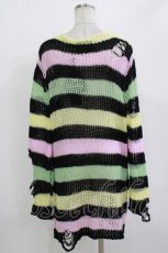 画像3: KILL STAR / Liqorice Knit Sweater S 黒×ピンク×ミント×イエロー H-26-09-29-030-PU-TO-KB-ZH (3)