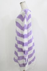 画像2: KILL STAR / Viola Knit Sweater M ホワイト×パープル H-26-09-29-034-PU-TO-KB-ZH (2)