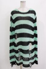 画像1: KILL STAR / After Eight Knit Sweater S 黒×ミントグリーン H-26-09-29-036-PU-TO-KB-ZH (1)