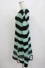 画像2: KILL STAR / After Eight Knit Sweater S 黒×ミントグリーン H-26-09-29-036-PU-TO-KB-ZH (2)