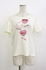 画像1: PINK HOUSE / メリーローズハートパッチワークTシャツ 3(M) オフ H-26-09-29-1052-LO-TS-NS-ZH (1)
