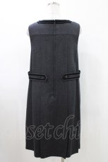画像2: Jane Marple / Velvet trimming jumper skirt Free グレー H-26-09-29-1065-JM-OP-KB-ZH (2)