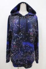画像1: NieR Clothing / 総柄ZIPパーカー Free 青 H-26-09-29-1067-PU-TO-KB-ZH (1)