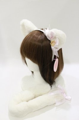 Preview of ねこみみファーカチューシャ＆しっぽ  白