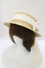 画像1: BABY,THE STARS SHINE BRIGHT / ドロシー麦わらハット  ナチュラル/白 H-26-09-29-1019-BA-AC-NS-ZH (1)