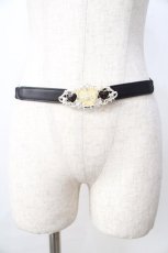 画像1: axes femme / ハートショコラ細ゴムベルト 全長68 幅1.8 バックル縦3.6 バックル横8 黒 H-26-09-29-1021-AX-ZA-SZ-ZH (1)