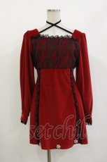 画像1: Swankiss / KJ Velour lace O/P Free レッド H-26-09-29-1024-CA-OP-NS-ZH (1)