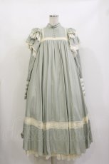 画像1: Hoshibako Works / リリアンヌ姉妹　パステルカラーワンピース(ロング丈) Free グリーン/生成り H-26-09-29-1029-LO-OP-NS-ZH (1)