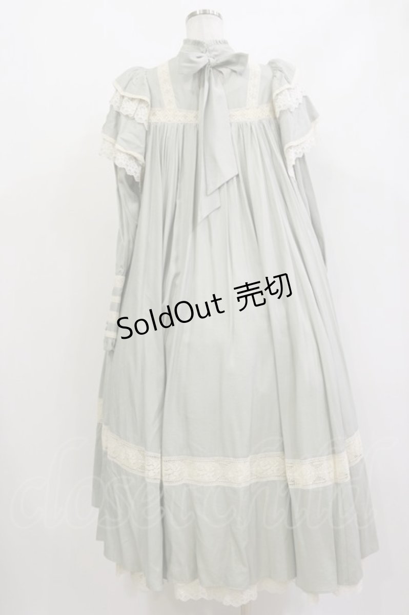 画像2: Hoshibako Works / リリアンヌ姉妹　パステルカラーワンピース(ロング丈) Free グリーン/生成り H-26-09-29-1029-LO-OP-NS-ZH (2)