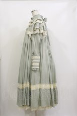 画像3: Hoshibako Works / リリアンヌ姉妹　パステルカラーワンピース(ロング丈) Free グリーン/生成り H-26-09-29-1029-LO-OP-NS-ZH (3)