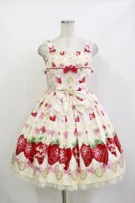 画像1: Angelic Pretty / Melty Berry Princessジャンパースカート Free オフ H-26-09-29-1031-AP-OP-NS-ZH (1)