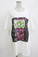 画像1: NieR Clothing / プリント半袖CUTSEW XL 白 H-26-09-29-052-PU-TO-KB-ZH (1)
