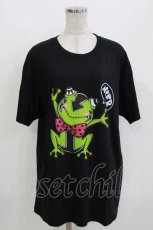 画像1: NieR Clothing / プリント半袖CUTSEW XL 黒 H-26-09-29-053-PU-TO-KB-ZH (1)
