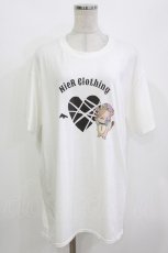 画像1: NieR Clothing / プリント半袖CUTSEW XL 白 H-26-09-29-059-PU-TO-KB-ZH (1)