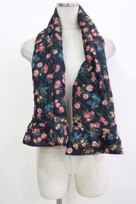 Preview of Flowers of Jouy puffer scarf  ネイビー