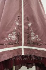 画像4: axes femme / 薔薇刺繍フィッシュテールスカート M ピンク×ワイン H-26-09-29-2037-AX-SK-IG-ZH (4)