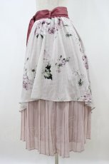画像3: axes femme / 花柄シアーチェックフレアスカート F ピンク H-26-09-29-2039-AX-SK-SZ-ZH (3)