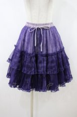 画像1: metamorphose / オーガンジーフリルパニエ・ストライプ Free パープル H-26-09-29-2047-ME-SK-YZ-ZH (1)