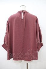 画像2: axes femme / シャビーシックフラワー柄ブラウス M ピンク H-26-09-29-2056-AX-BL-SZ-ZH (2)