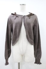 画像1: m petit by misako / AM*リボンニットボレロ M ブラウン H-26-09-29-2058-LO-TO-YZ-ZH (1)