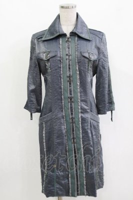 Preview of ジャケット風ワンピース  青