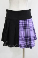画像3: KILL STAR / CATTLE PLEATED SKIRT S ブラック/ライラックタータン H-26-09-29-015-PU-SK-KB-ZH (3)