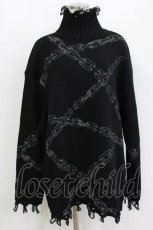 画像1: KILL STAR / Chained Knit Sweater M ブラック H-26-09-29-022-PU-TO-KB-ZH (1)