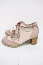 画像2: axes femme / 甲あき配色ブーティー L(24.5cm) ピンク H-26-09-30-025-AX-SH-NS-ZH (2)