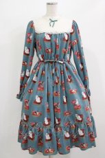 画像1: Melody BasKet / Cats castleレースヨークワンピース M ブルーグリーン H-26-09-30-026-LO-OP-KB-ZH (1)