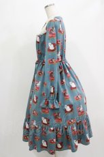 画像2: Melody BasKet / Cats castleレースヨークワンピース M ブルーグリーン H-26-09-30-026-LO-OP-KB-ZH (2)