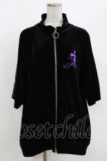 画像1: REFLEM / クロス刺繍ベロアトラックジャケット FREE 黒×紫 H-26-09-30-1039-PU-JA-AK-ZH (1)
