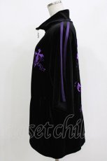 画像2: REFLEM / クロス刺繍ベロアトラックジャケット FREE 黒×紫 H-26-09-30-1039-PU-JA-AK-ZH (2)